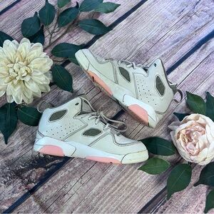 Nike Air Jordan’s Size Youth 7 pink green youth girls kids sneakers shoes